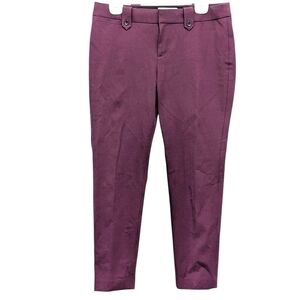 Banana Republic Martin Fit Women's Mid Rise Maroon Slim Pants 10